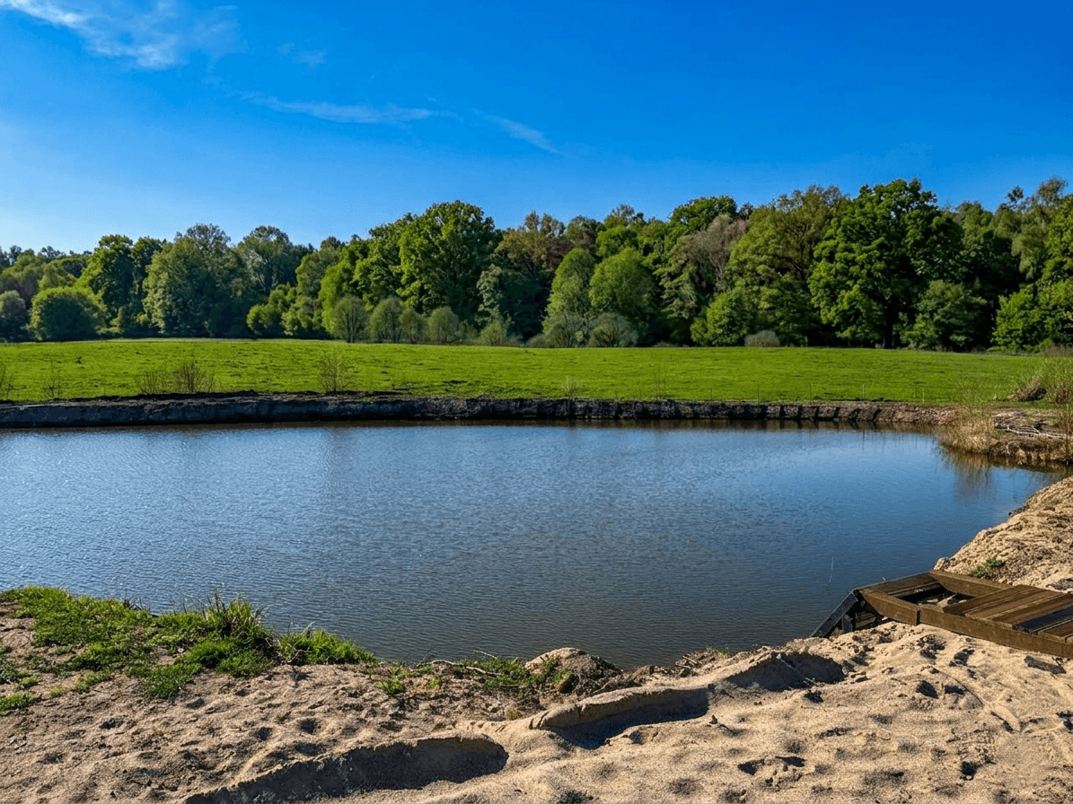 Своё озеро и набережная базы отдыха «Комфорт»